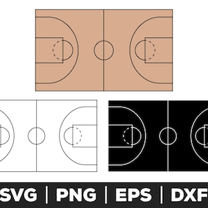 バスケットボール コート SVG、png、eps - スポーツ フィールド クリップアート、チーム スピリット アート、バスケットボール デザイン、Cricut カット ファイル、DIY クラフト用品、プロジェクト
