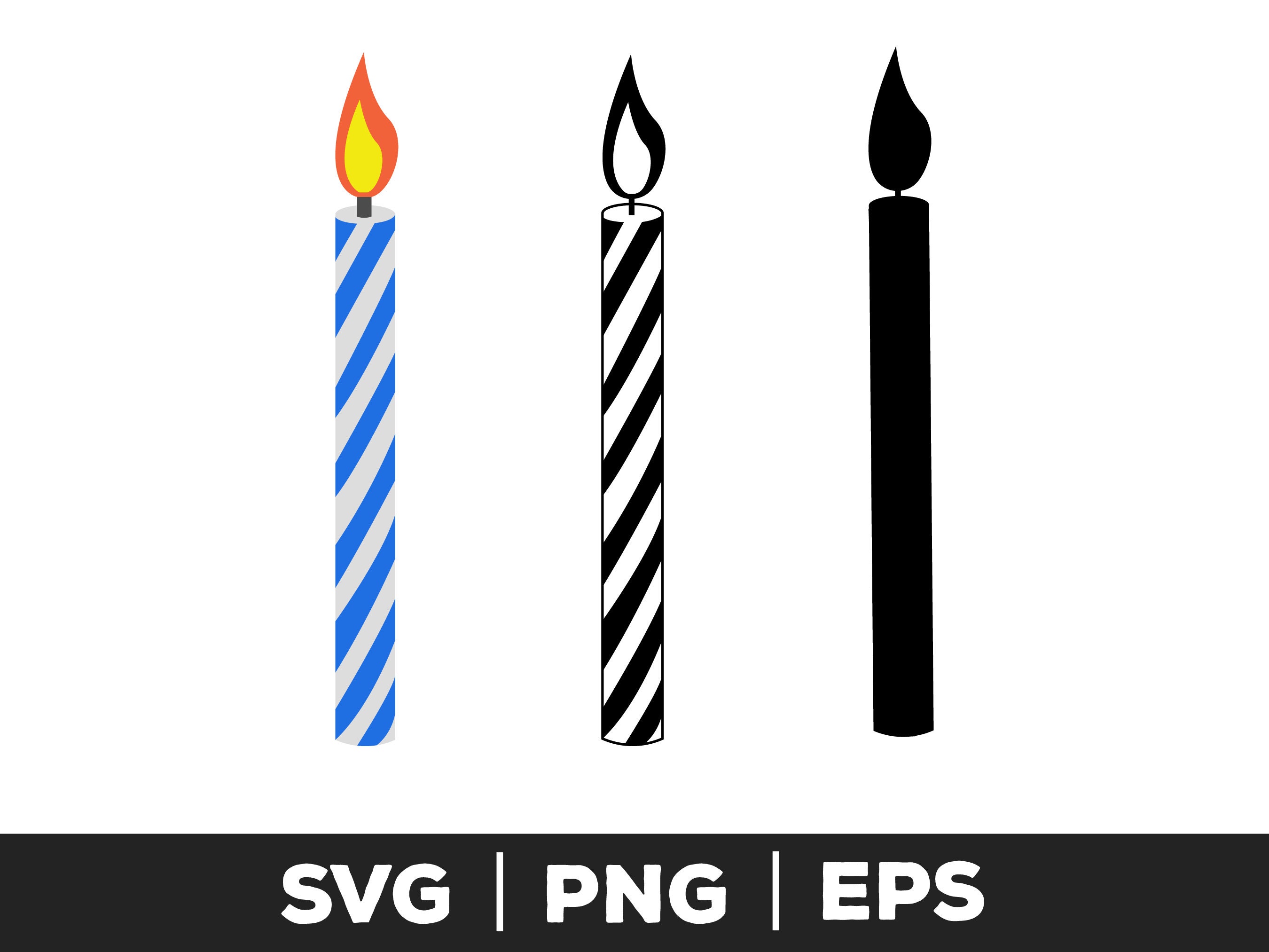 Birthday Candles Svg Png Eps Birthday Candles Clipart Etsy UK