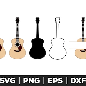 Guitar SVG, Guitar png, Guitar eps, Guitar cut files for cricut, Guitar cut files for silhouette, Guitar clipart, Acoustic Guitar, Music svg
