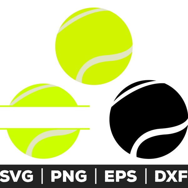 Tennis SVG, Tennis Ball Svg, png, eps, dxf, Monogram Frame SVG, Name Frame SVG, Digital Download for Cricut, Silhouette, Glowforge