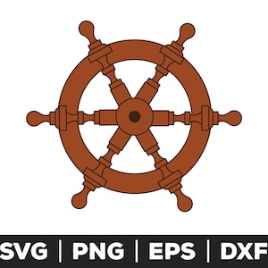 file svg del timone della nave per cricut e silhouette, svg nautico, design del timone della nave, svg del marinaio, svg della decorazione della barca, svg del tema dell'oceano, svg marittimo