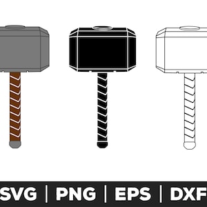 Thor Hammer SVG, Thor Hammer PNG, Thor Hammer EPS, Thor Hammer Cut Files for Cricut, Thor Hammer Cut Files For Silhouette