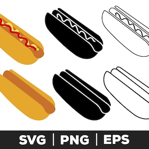Hot dog svg, png, eps, Grill svg, Family BBQ picnic, Hot dog clipart, food svg, summer svg, hot dog cut file, commercial & personal use