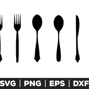 Fork Spoon Knife svg, Fork Spoon Knife png, Fork Spoon Knife cut files for cricut, Fork Spoon Knife cut files for silhouette,