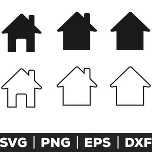 fichier svg maison icône pour cricut et silhouette, symbole de la maison svg, svg immobilier, décoration svg, svg agent immobilier, déménagement svg