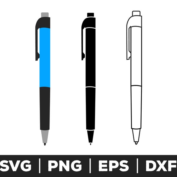 Pen svg, Pen png, Pen eps, Pen clipart, Pen cut files for cricut, Pen cut files for silhouette, Pen vector, Pen cut files, ball point pen