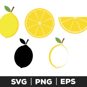Lemon svg, Lemon png, Lemon eps, COMMERCIAL USE, Lemon Clipart, Lemon cut file, fruit svg, summer svg, Lemon Vector, digital download