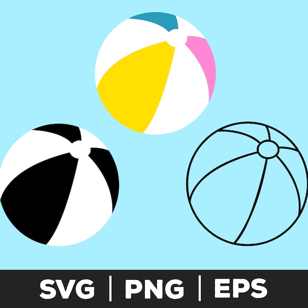 Beach Ball svg, png, eps, Beach Ball Clipart, Summer beach svg, Beach Ball cut file, Beach Ball Vector, digital download, commercial use