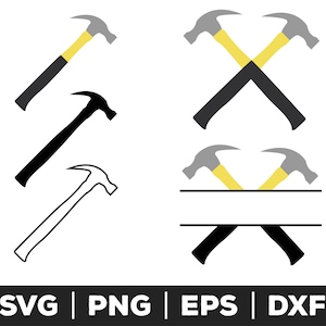 Hammer SVG, Hammer PNG, Hammer EPS, Hammer Clip Art, Hammer Cut Files for Cricut, Construction svg
