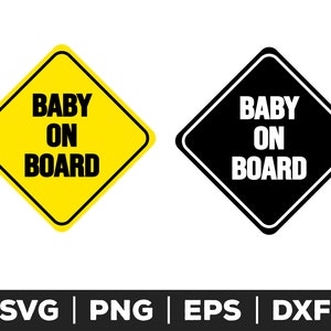 plik svg „baby on board” dla cricut i silhouette, naklejka samochodowa svg, znak na samochód dla dziecka svg, naklejka ostrzegawcza svg, słodkie dziecko svg, naklejka na samochód dla niemowląt svg,