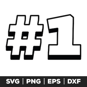 Number 1 SVG, png, eps - Champion Clipart, Winner Design, Feier Kunst, Cricut Datei, DIY Bastelmaterial, Award Dekor Projekte