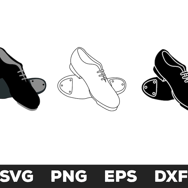 Tap Shoes SVG, Tap Shoes PNG, Tap Shoes EPS, Tap Shoes Clip Art, Tap Shoes Cut Files for Cricut, Tap Shoes Cut Files For Silhouette