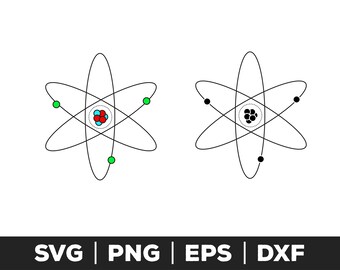 atomic svg file for cricut and silhouette, science clipart, atom svg design, chemistry svg, geek svg, molecular structure svg, stem svg