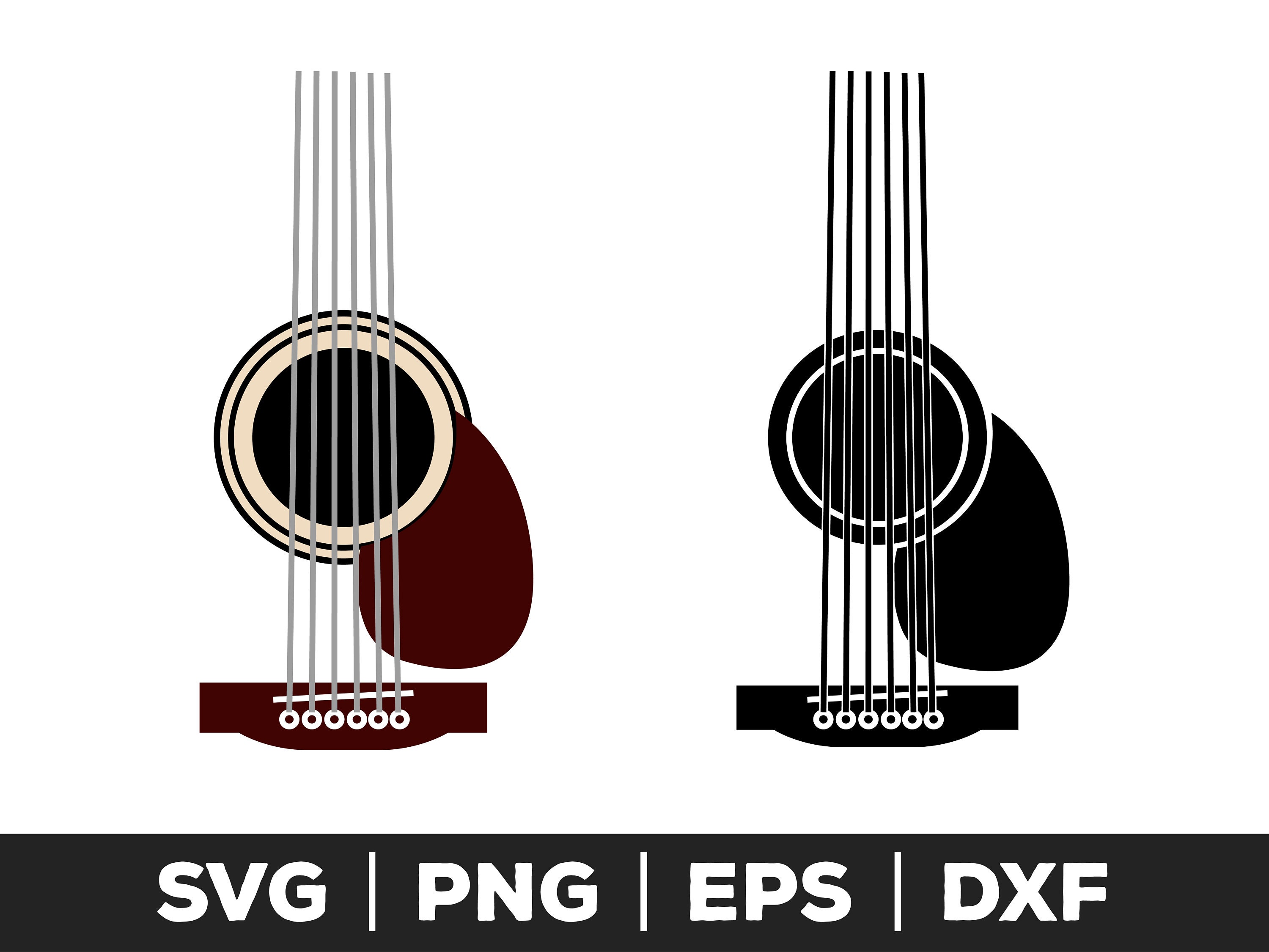 Cordes de guitare svg, dxf, png, pdf, eps, format de