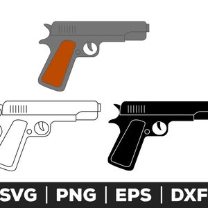M1911 Pistol svg, png, eps, dxf - Firearm Cut Files for Cricut and Silhouette