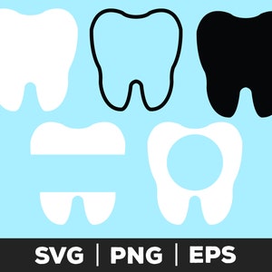 Tooth svg, png, eps, Tooth Clipart, Tooth cut file, dental svg, teeth svg, tooth fairy, Tooth Vector, digital download, commercial use