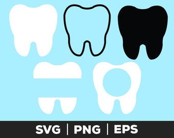 Tooth svg, png, eps, Tooth Clipart, Tooth cut file, dental svg, teeth svg, tooth fairy, Tooth Vector, digital download, commercial use