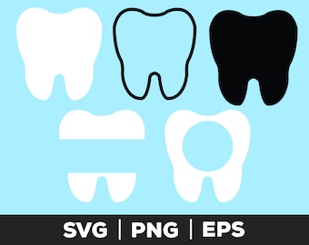 Tooth svg, png, eps, Tooth Clipart, Tooth cut file, dental svg, teeth svg, tooth fairy, Tooth Vector, digital download, commercial use