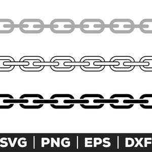 Archivo SVG de eslabones de cadena para Cricut y Silhouette, SVG de eslabones de cadena de metal, SVG de joyería, SVG industrial, SVG de eslabones de collar, SVG de cadena de eslabones