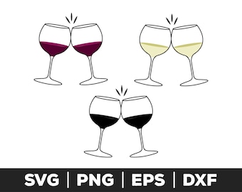 Weingläser SVG, PNG, EPS, Weingläser Clip Art, Weingläser Schneiden von Dateien für Cricut, Prost svg, Trinken svg, Alkohol svg, Prost svg