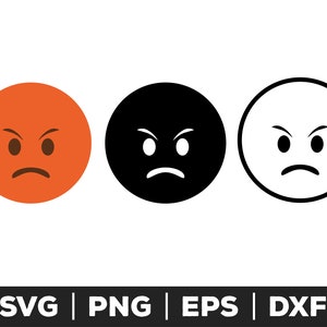 plik svg z wściekłą emoji dla cricut i sylwetki, clipart emoji, wyraz svg, wściekła twarz svg, zabawny svg, emocja svg, cyfrowa naklejka svg