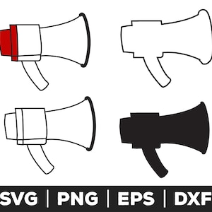 Megaphone svg, png, eps, Cheer Megaphone SVG, Cheerleading svg, Megaphone, Cut file, Cheerleading Megaphone svg, cheerleader girl svg