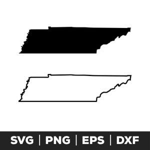 Tennessee SVG, png, eps - staat silhouet Clipart, Local Pride Art, kaartontwerp, Cricut-bestand, DIY Craft Supplies, Decor van het huis, kunst