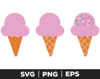 3 Scoop Ice Cream Cone Outline Svg, Ice Cream Svg, Ice Cream Cone Svg, Ice  Cream Vector, Cute Ice Cream Svg, Waffle Cone Svg