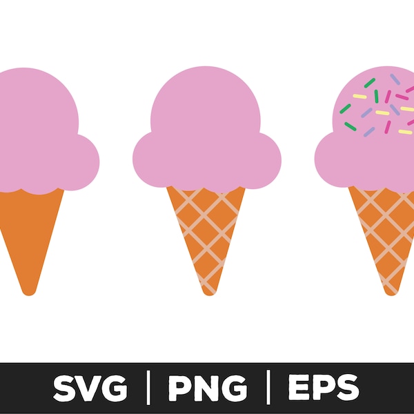 Ice Cream Cone svg - Ice Cream, Summer svg, Ice cream Sprinkles svg, svg, png, eps, Silhouette. Cricut, Digital File