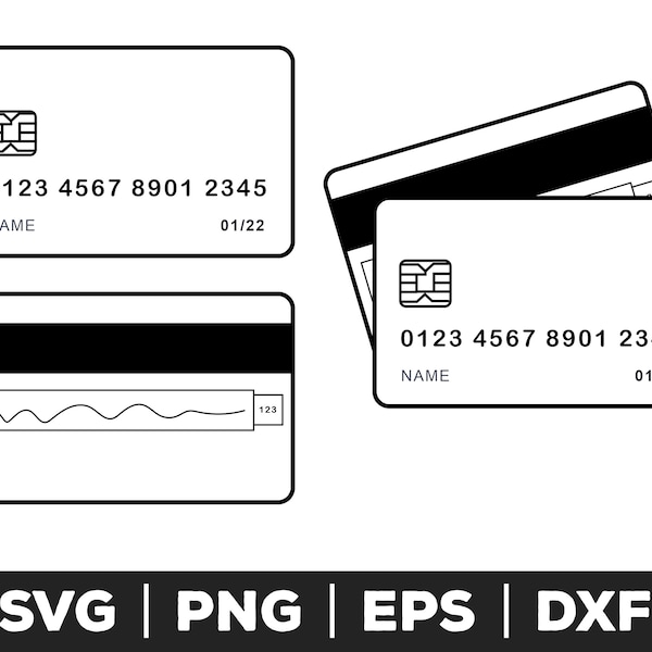 Credit Card Template Svg, Credit Card Svg, Credit Card png, Credit Card cut files for cricut, Credit Card cut files for silhouette,