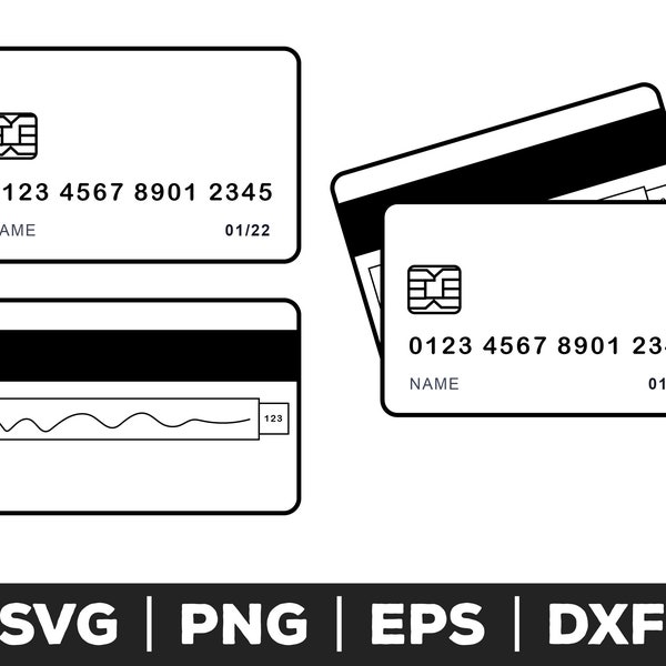 Credit Card Template Svg, Credit Card Svg, Credit Card png, Credit Card cut files for cricut, Credit Card cut files for silhouette,