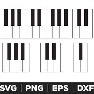 Piano Keys svg, png, eps, Piano Keyboard Svg, Music Clipart Files, Keyboard Clip Art, Instant Download for Cricut or Silhouette, Music svg