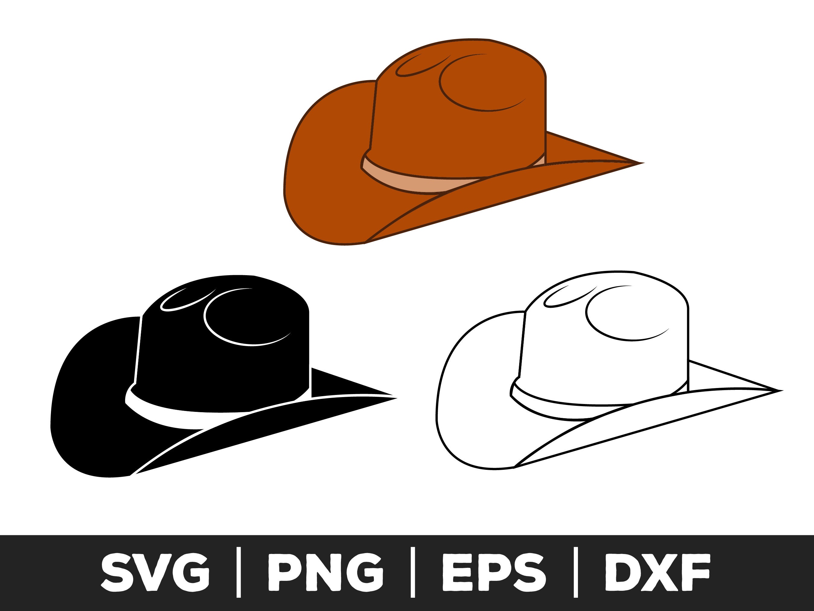 Cowboy Hat Svg Png Eps Western Clipart Cowboy Hat Cut - Etsy