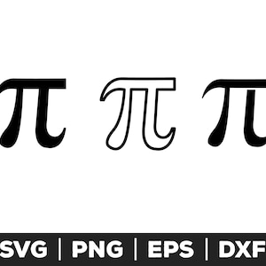 Archivo svg del símbolo pi para cricut y silueta, diseño svg de matemáticas, clipart del día pi, svg nerd, svg de letra griega, svg de ciencia, svg matemático