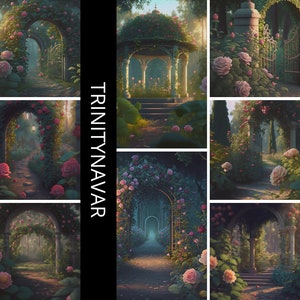 Rose Garden  Fineart Overlays, digital backgrounds, textures, photoshop backgrounds