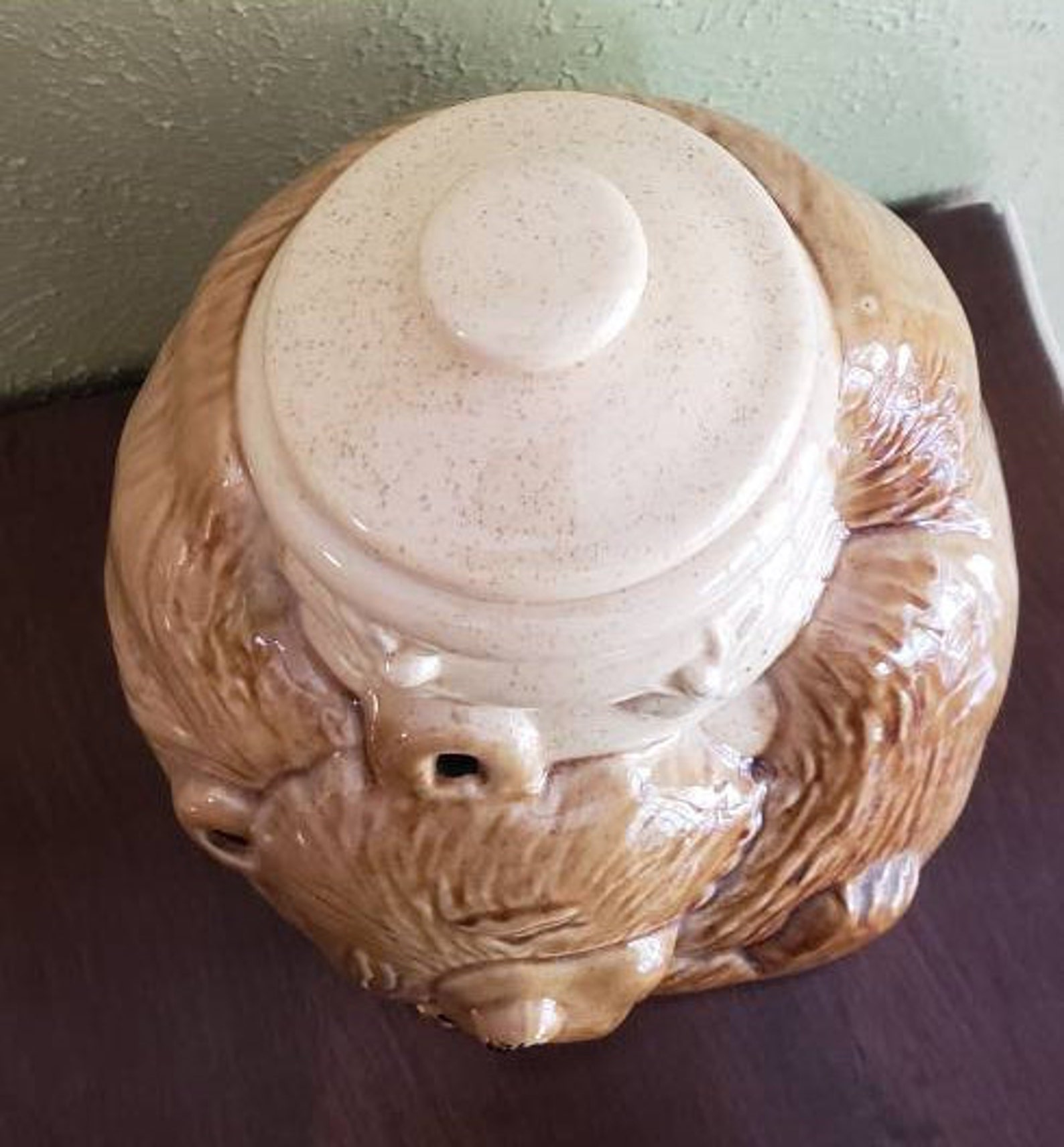 McCoy Bear Cookie Jar McCoy Honey Bear Beehive Pottery Etsy
