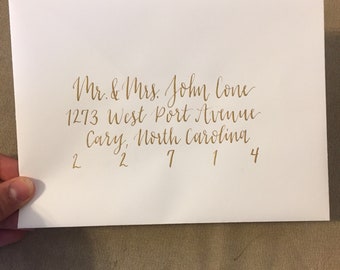 Custom Calligraphy Wedding Invitations