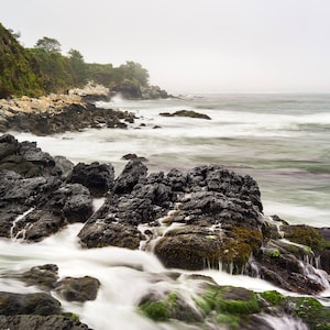 Foggy Cliffwalk, Newport Rhode Island, Cliffwalk Newport, New England Rocky Shores, Photography Print, Wall art by James Katt Photography