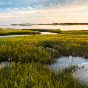 Sunrise in Cape Cod, Gray’s Beach, Yarmouth, Marshlands, Beach, Massachusetts, Landscape photography, Wall art par James Katt Photography