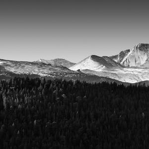 Longs Peak, Black and White, Rocky Mountain National Park, RMNP, Signed Photography Print, Wall Art by James Katt Photography
