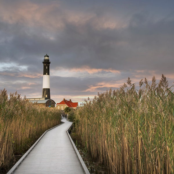 Fire Island Lighthouse at Dusk, Long Island Wall Art, New York, Photography Print, Home Decor, Signed Wall art by James Katt Photography