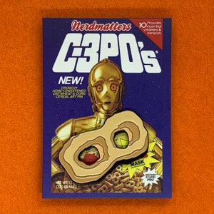 Golden Robot Breakfast Cereal Pin