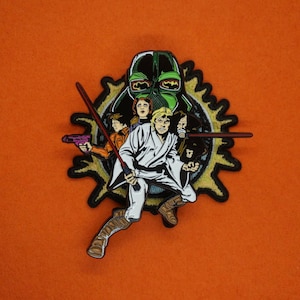 Space Fantasy Classic Comic Cover Patch and Pin Set
