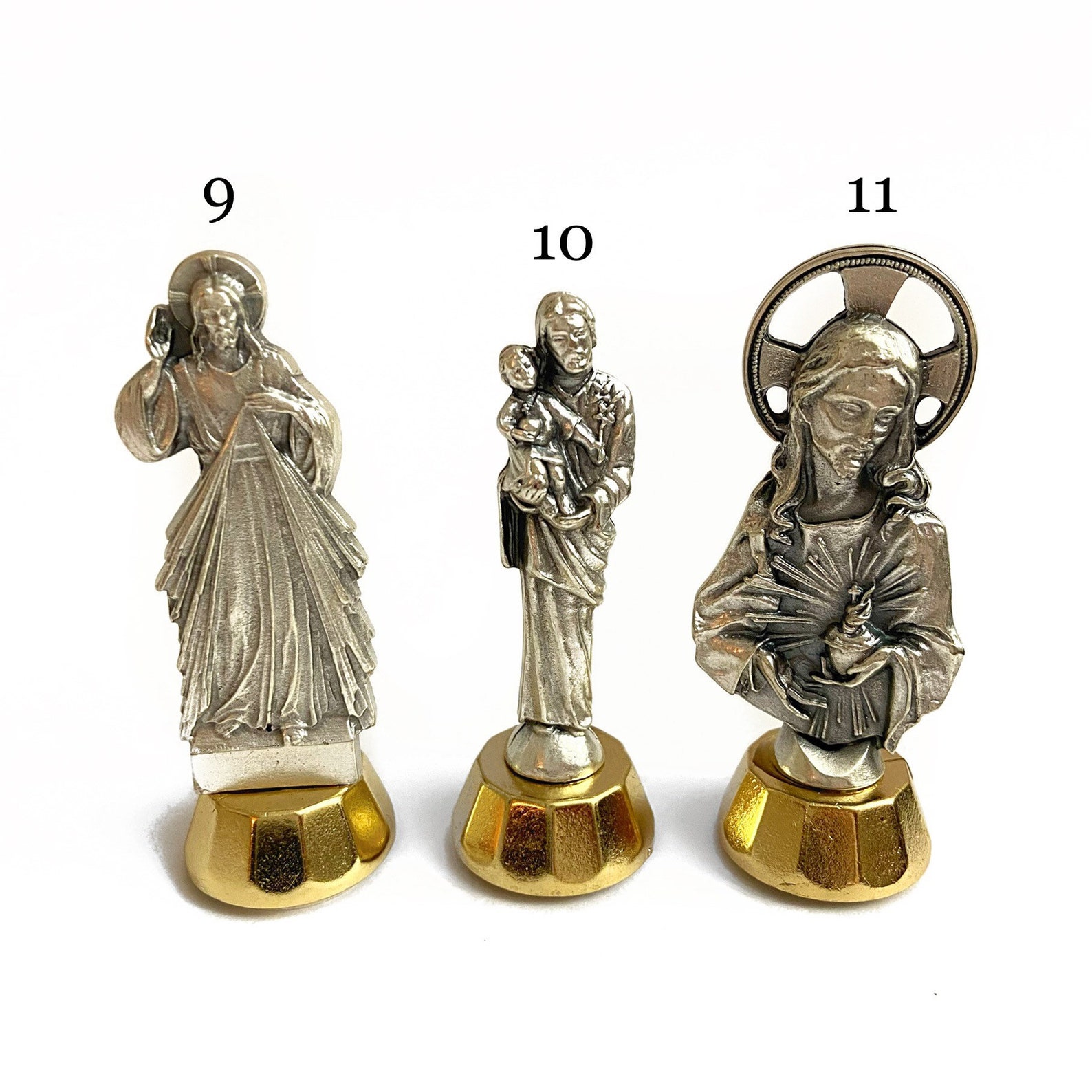 Mini Auto Saint Statues Catholic Gifts Made in Italy | Etsy