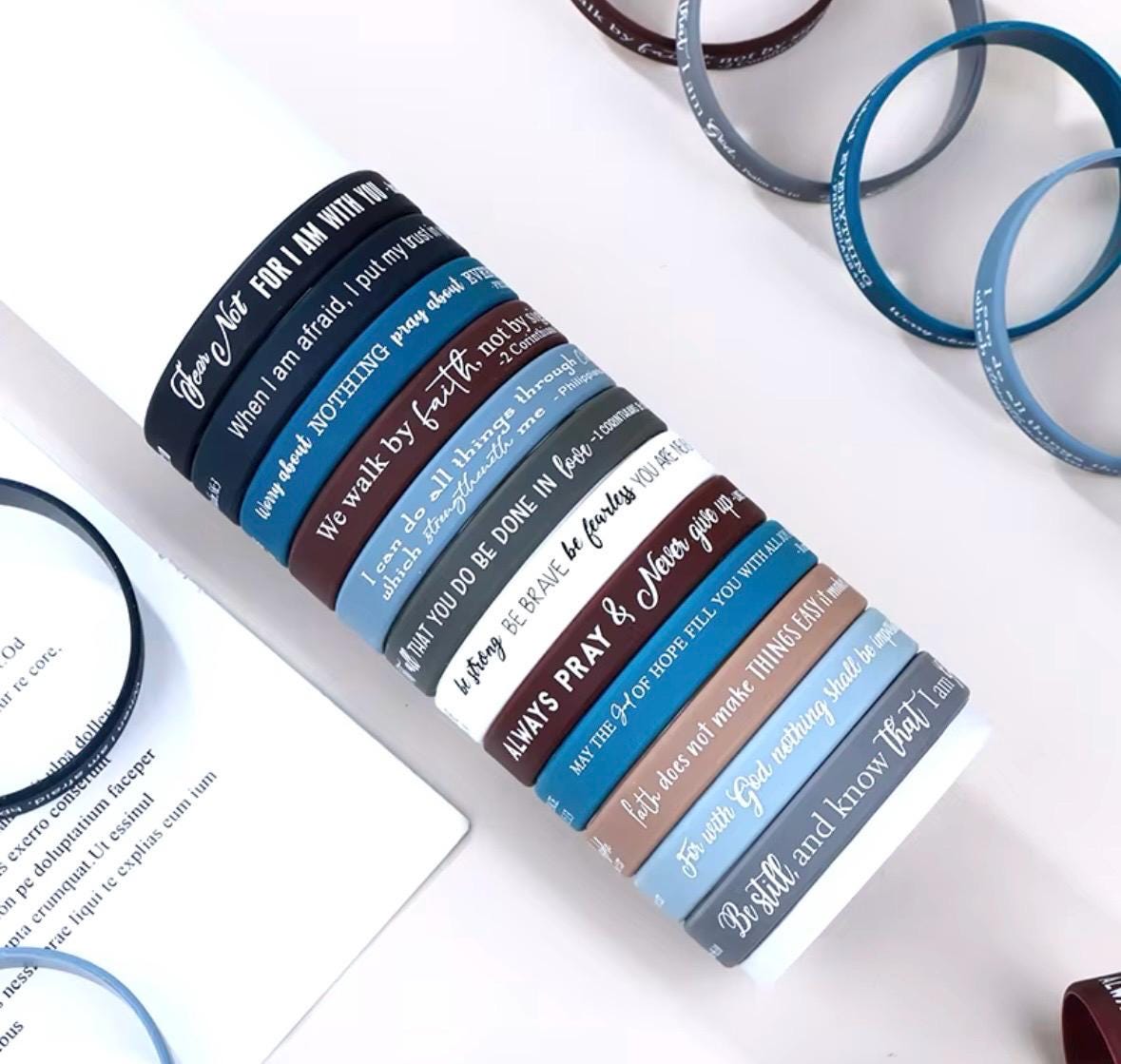 8 Pollici Versione Spanisch Bibbia Silicone Braccialetto di