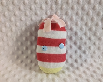 PINK SOCK BUDDY ~ Riley ~ Regalo de Pascua ~ preescolar ~ juguete de peluche