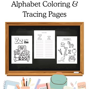Alphabet Coloring & Tracing Pages: ABC Printable Worksheets (PDF Download, 82 Pages Included)