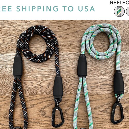 URBAN LIFE Reflective Rope Dog Leash With Carabiner Pet Leash Etsy