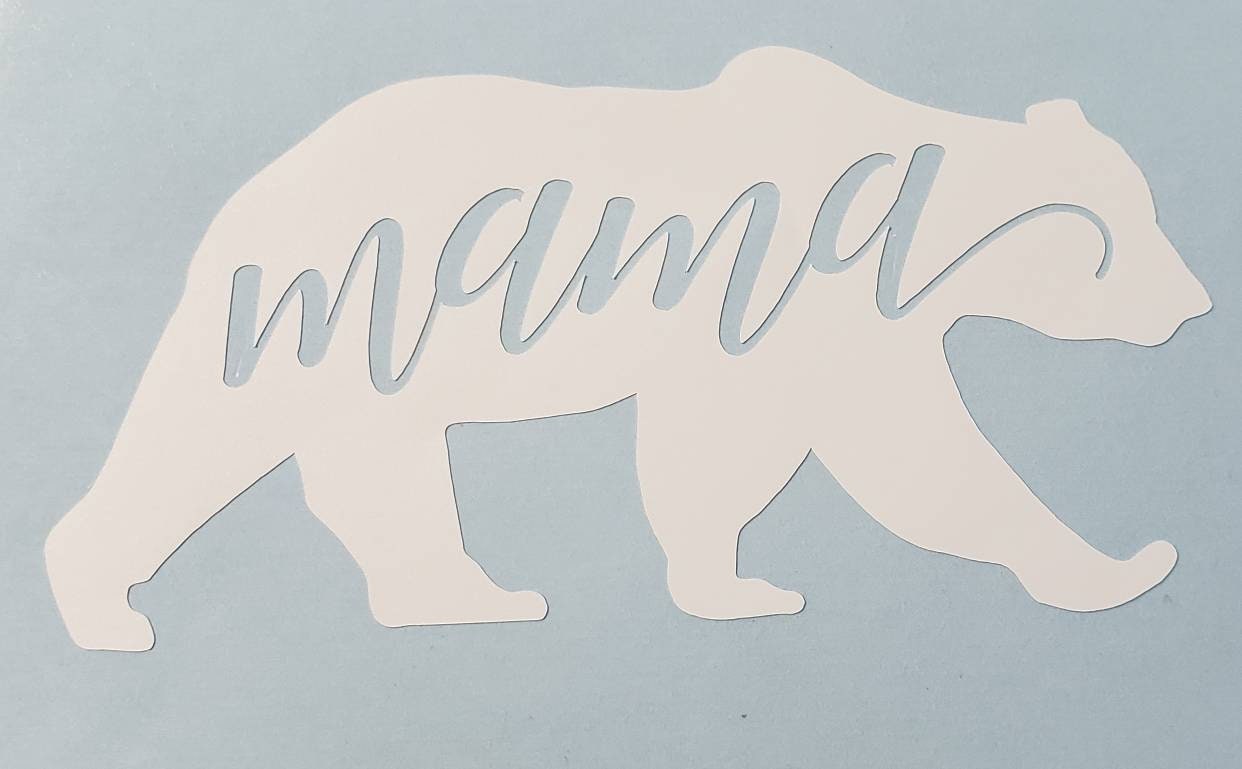 Mama Bear Decal Mama Bear sticker. Water bottle decal. Laptop | Etsy
