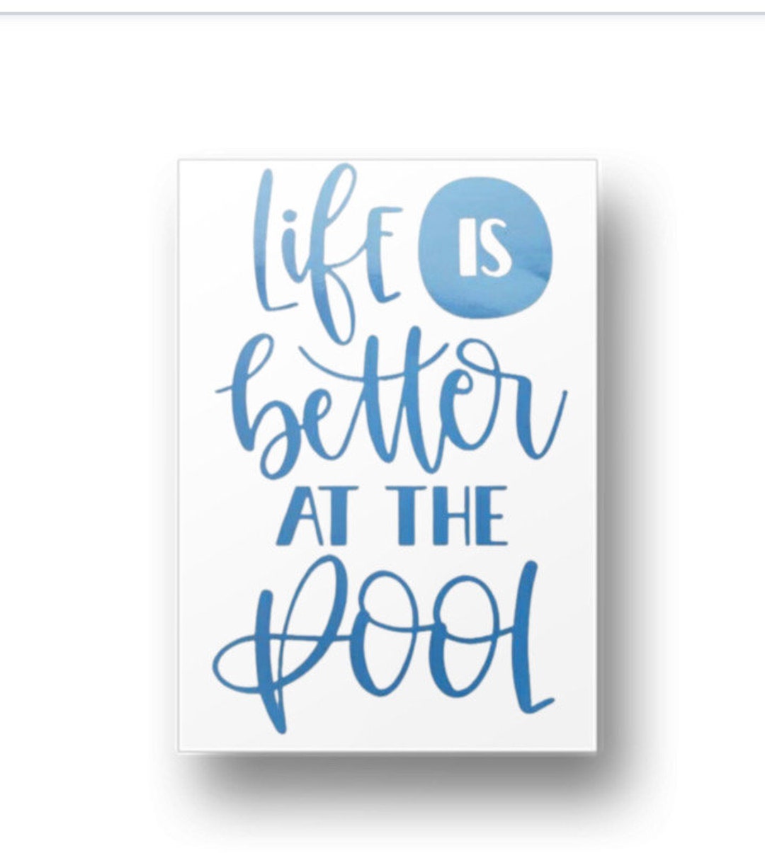 Outdoor Pool Decor. Swimming Pool Decal. Pool Decor. Decals Etsy